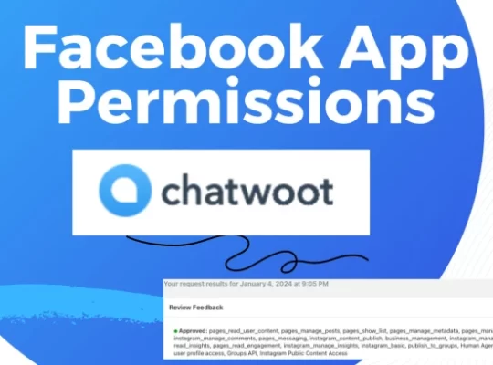 I will get facebook, instagram app permissions for chatwoot