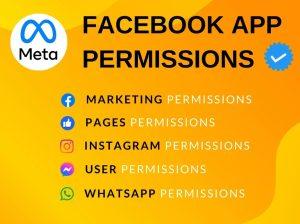 I will get facebook app permissions, graph api