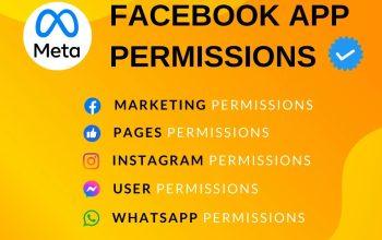 I will get facebook app permissions, graph api